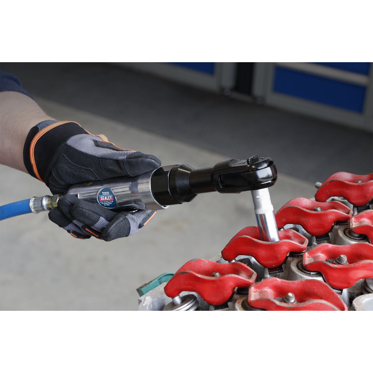 Sealey SA20/S Air Ratchet Wrench 3/8"Sq Drive Sealey