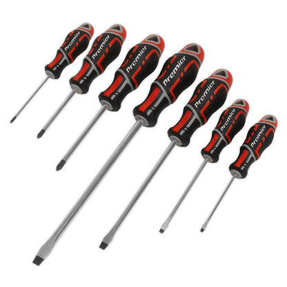 Sealey AK4325 Screwdriver Set 7pc GripMAX® - Red Sealey