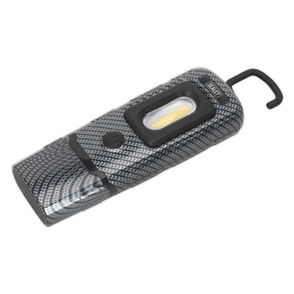 Sealey LED3601CF Rechargeable 360° Inspection Light 3W COB & 1W SMD LED Carbon Fibre Effect Sealey