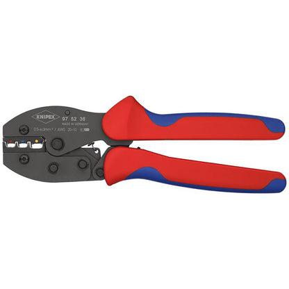 Knipex 87801 97 52 36 SB PreciForce® Crimping Pliers with multi-component grips burnished 220mm Knipex