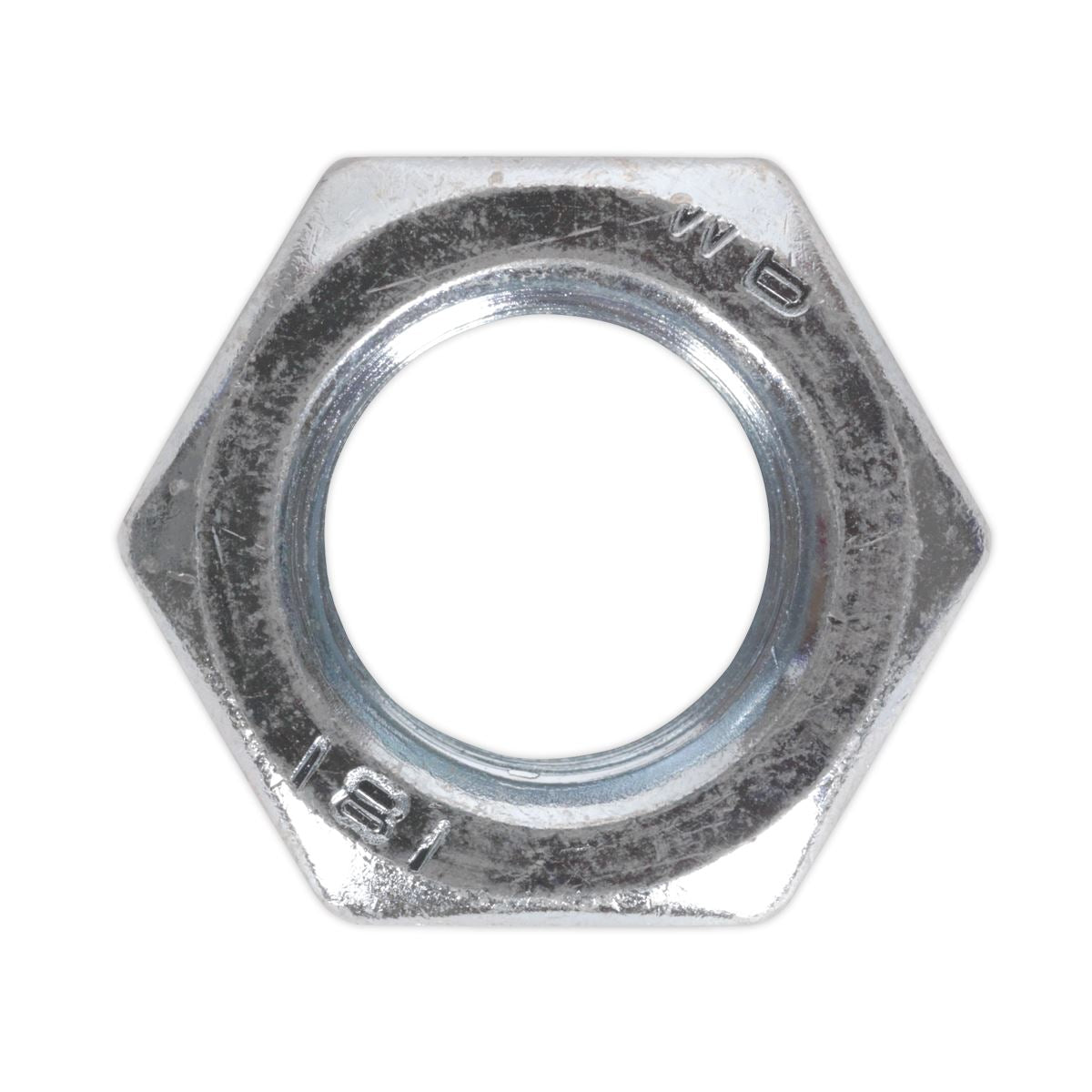 Sealey SN24 Steel Nut DIN 934 - M24 Zinc Pack of 5 Sealey