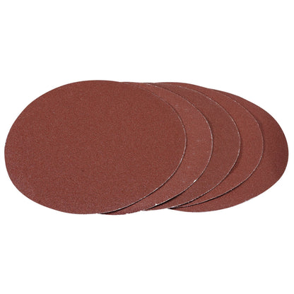 Draper 93422 Hook and Loop Aluminium Oxide Sanding Discs 180mm 80 Grit Pack of 5 Draper