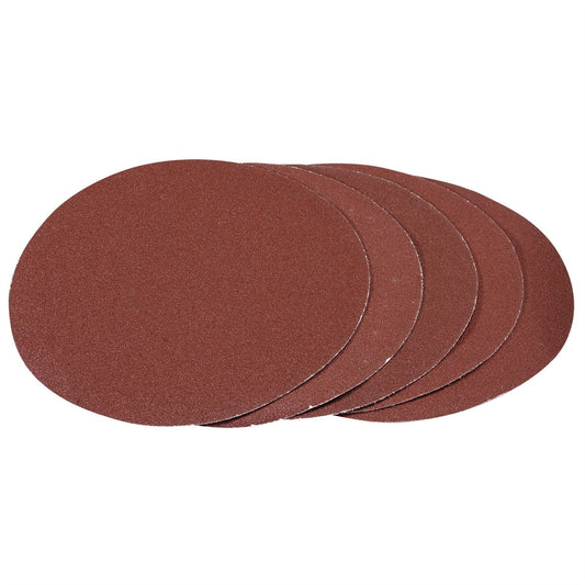 Draper 93422 Hook and Loop Aluminium Oxide Sanding Discs 180mm 80 Grit Pack of 5 Draper