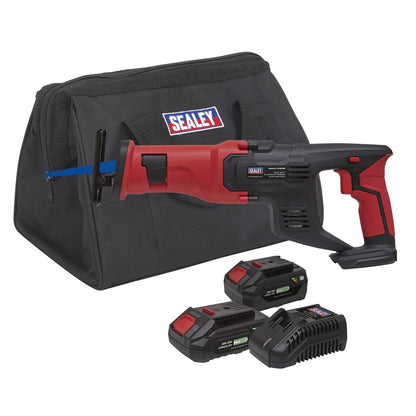Sealey CP20VRSKIT Cordless Reciprocating Saw Kit 20V SV20 Series - 2 Batteries Sealey