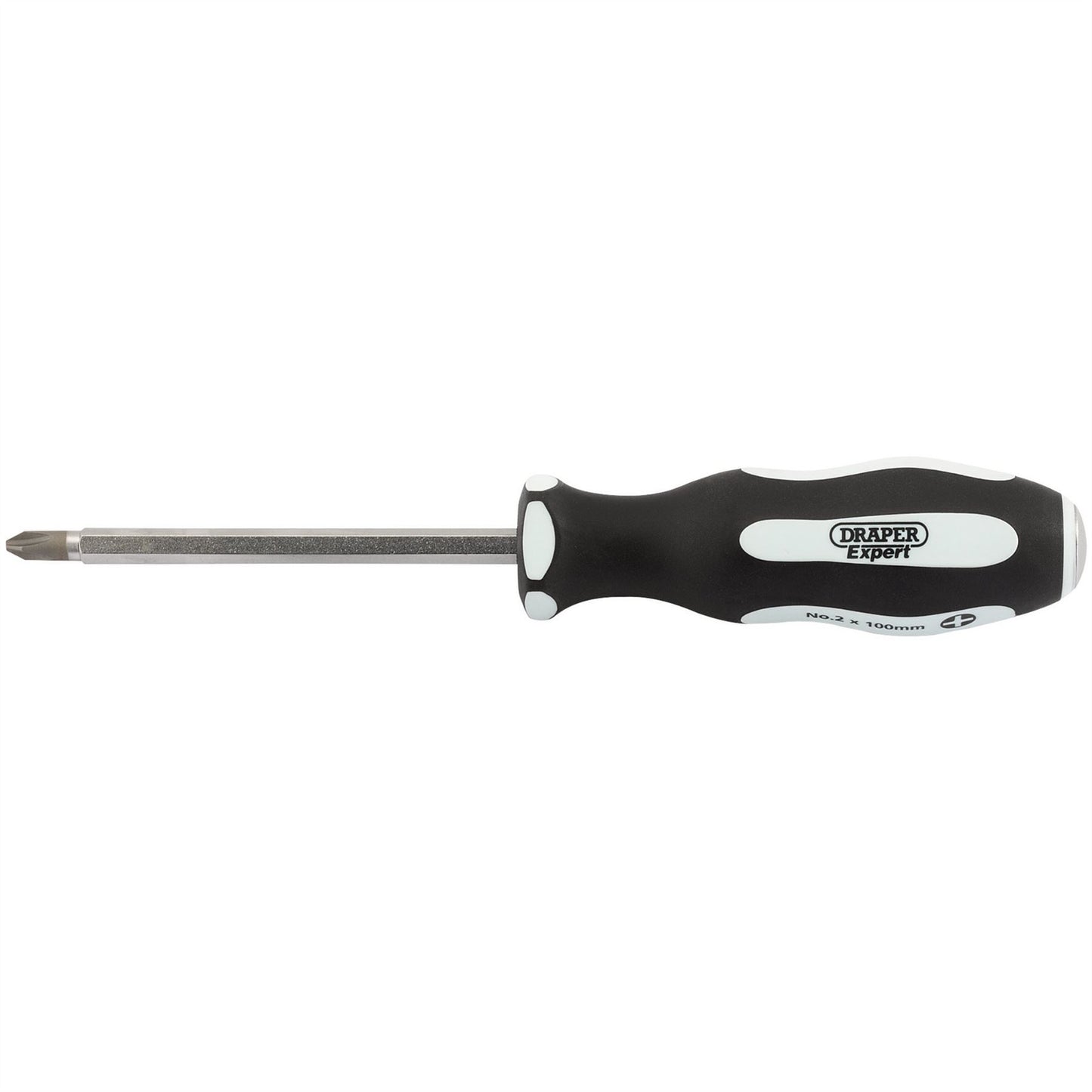 Draper 35223 Pound Thru' Cross Slot Soft Grip Screwdriver No.2 x 100mm Draper