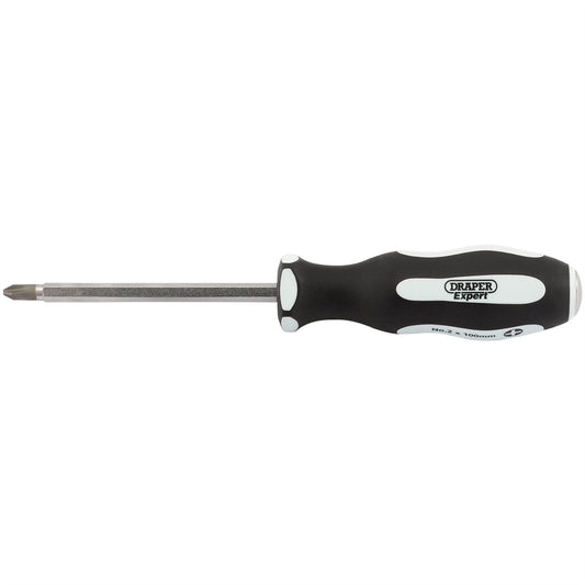 Draper 35223 Pound Thru' Cross Slot Soft Grip Screwdriver No.2 x 100mm Draper