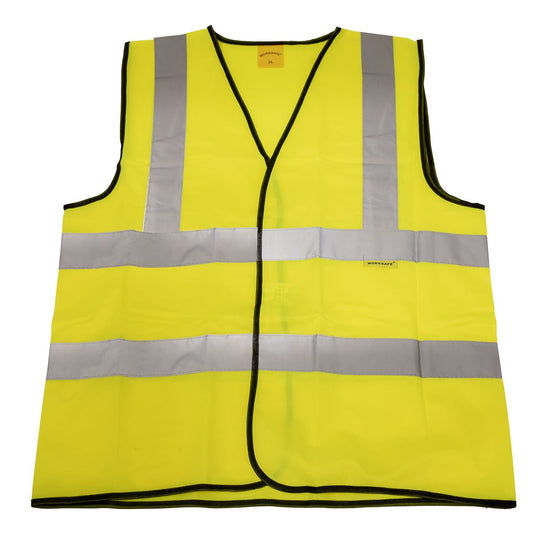 Sealey 9804XL Hi-Vis Waistcoat (Site & Road Use) Yellow - X-Large Sealey