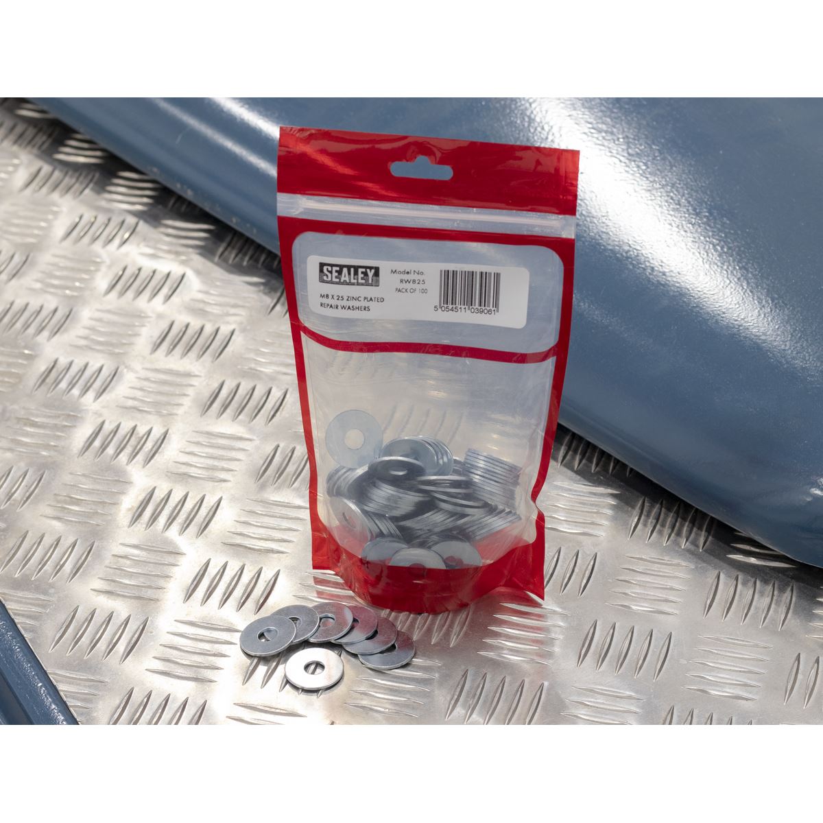 Sealey RW825 Repair Washer M8 x 25mm Zinc Plated Pack of 100 Sealey