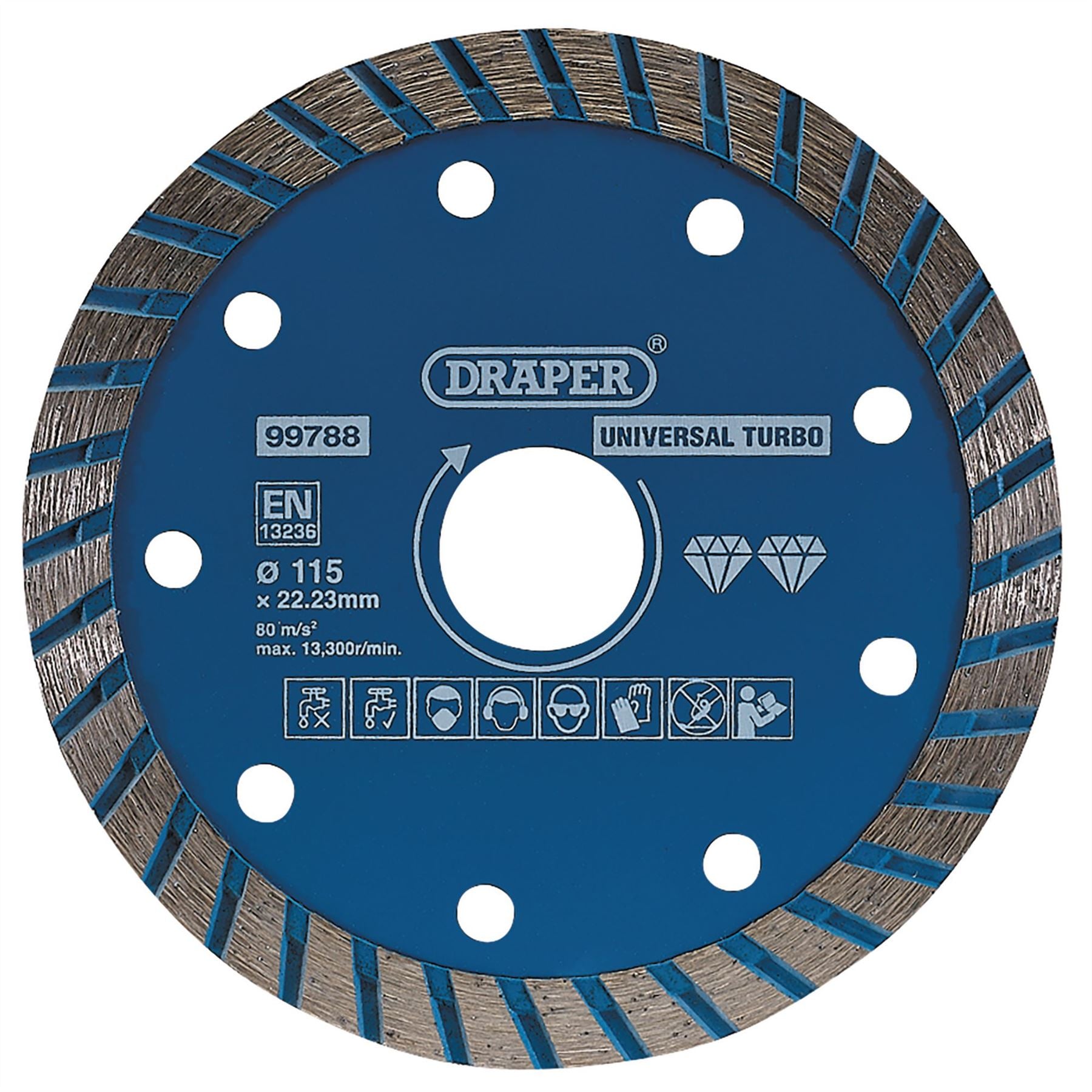 Draper 99788 Turbo Diamond Blade 115mm Draper