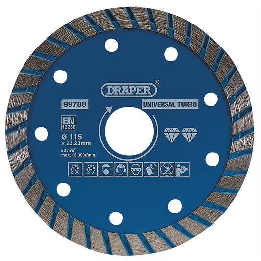 Draper 99788 Turbo Diamond Blade 115mm Draper
