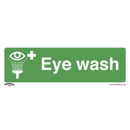 Sealey SS58P1 Safe Conditions Safety Sign - Eye Wash - Rigid Plastic Sealey