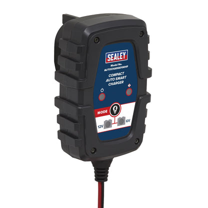 Sealey AUTOCHARGE100HF Compact Smart Trickle Charger & Maintainer 1A 6/12V Sealey