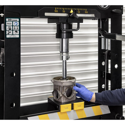 Sealey PPF301S Viking Floor Type Air/Hydraulic Press with Sliding Ram & Foot Pedal 30 Tonne Sealey