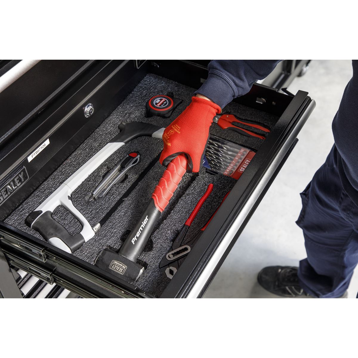 Sealey SF50BK Easy Peel Shadow Foam® Black/Black 1200 x 550 x 50mm Sealey