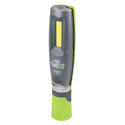 Sealey LED2001G LED Twist Rechargeable Inspection Light Green Sealey