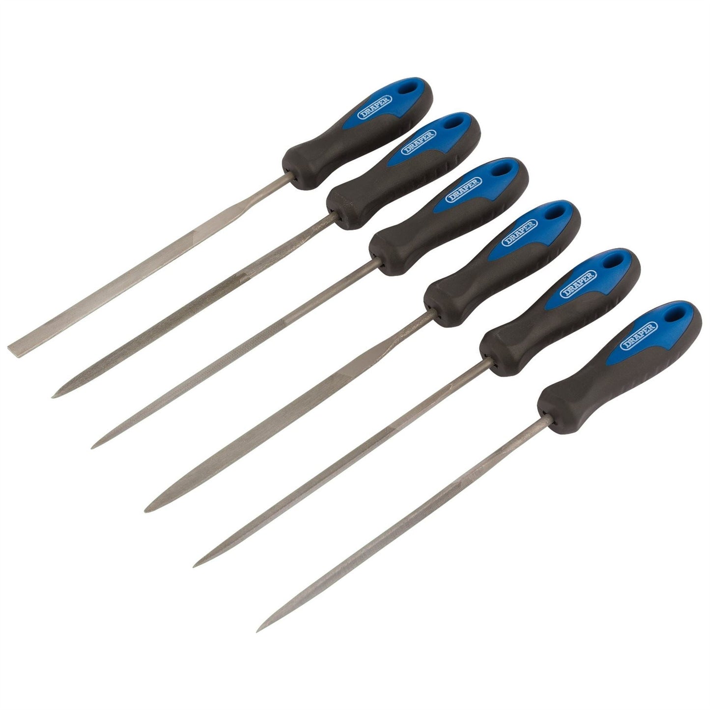 Draper 83982 Soft Grip Needle File Set 140mm 6 Piece Draper