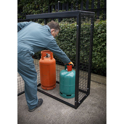 Sealey GCSC319 Safety Cage - 3 x 19kg Gas Cylinders Sealey