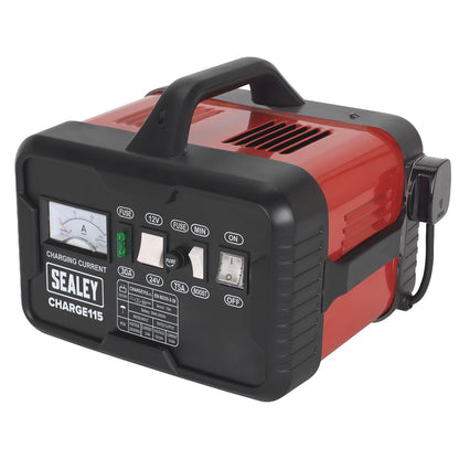 Sealey CHARGE115 Battery Charger 19A 12V/24V 230V Sealey