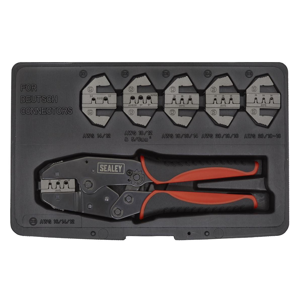 Sealey AK3870 Deutsch Connector Plier Set 7pc Sealey