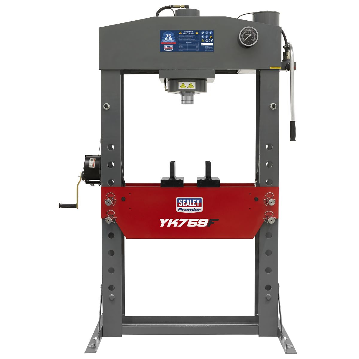 Sealey YK759F Premier Hydraulic Floor Type Press 75 Tonne Sealey