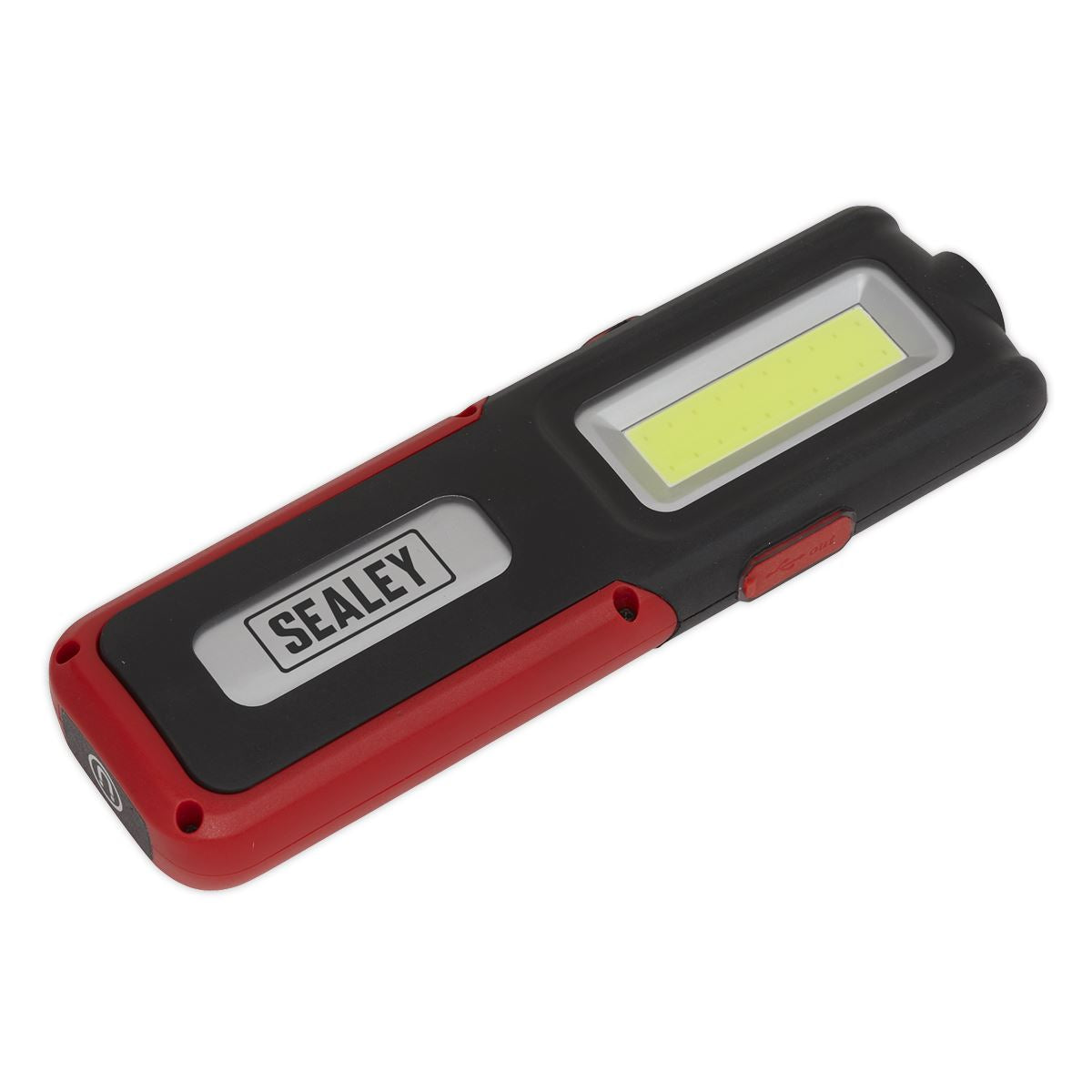 Sealey LED318R Rechargeable Inspection Light 5W COB & 3W SMD LED with Power Bank - Red Sealey