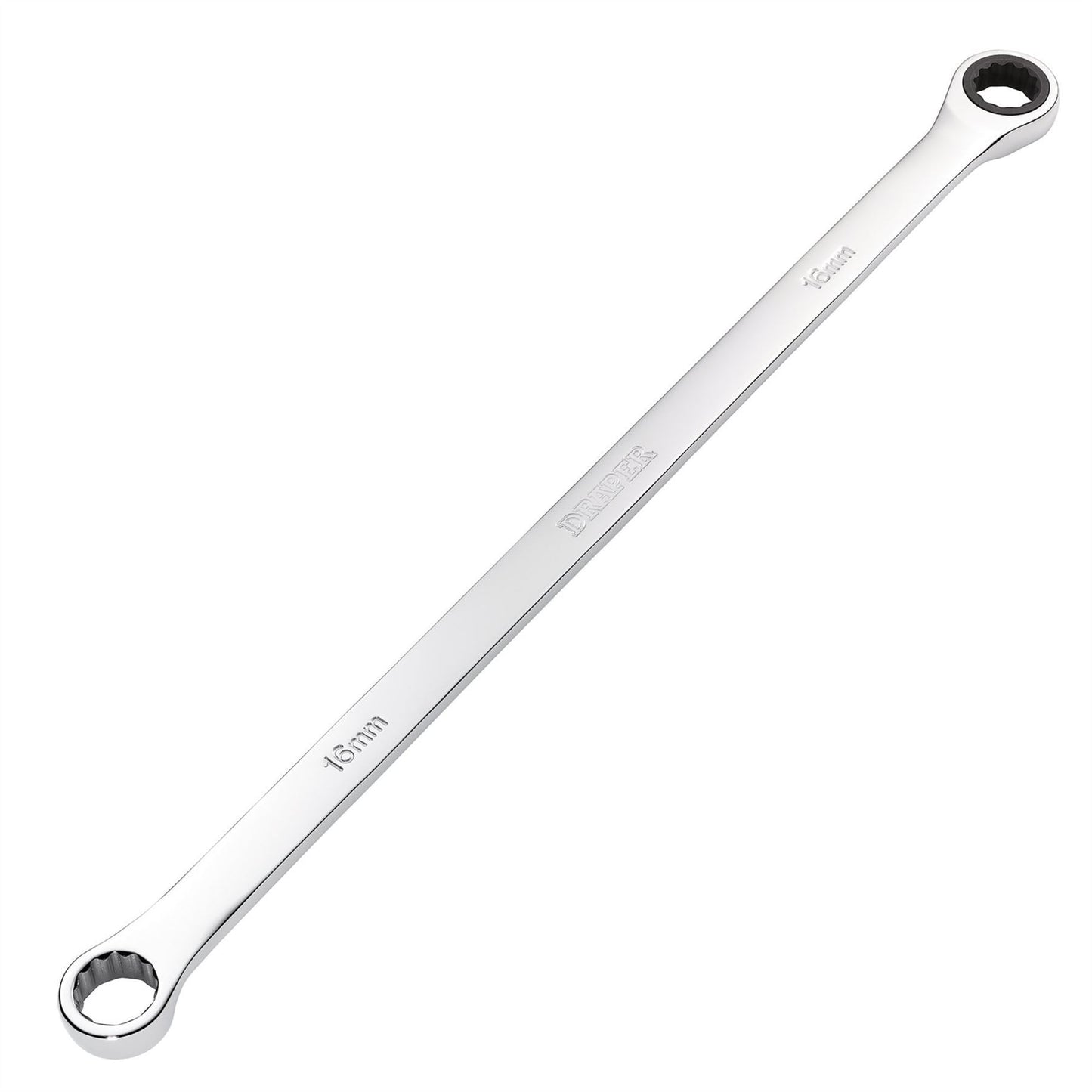 Draper 27773 HI-TORQ® Metric Extra-Long Double Ring Ratchet Spanner 16mm Draper