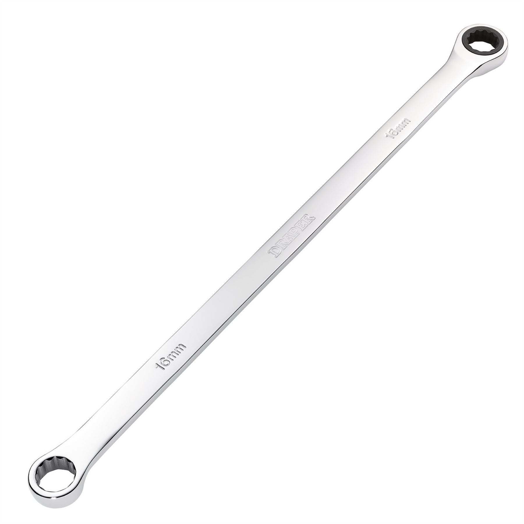 Draper 27773 HI-TORQ® Metric Extra-Long Double Ring Ratchet Spanner 16mm Draper