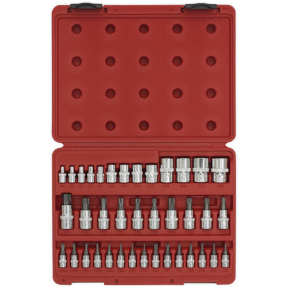 Sealey AK6197 TRX-Star* Socket & Security Socket Bit Set 38pc 1/4" 3/8" & 1/2"Sq Drive Sealey