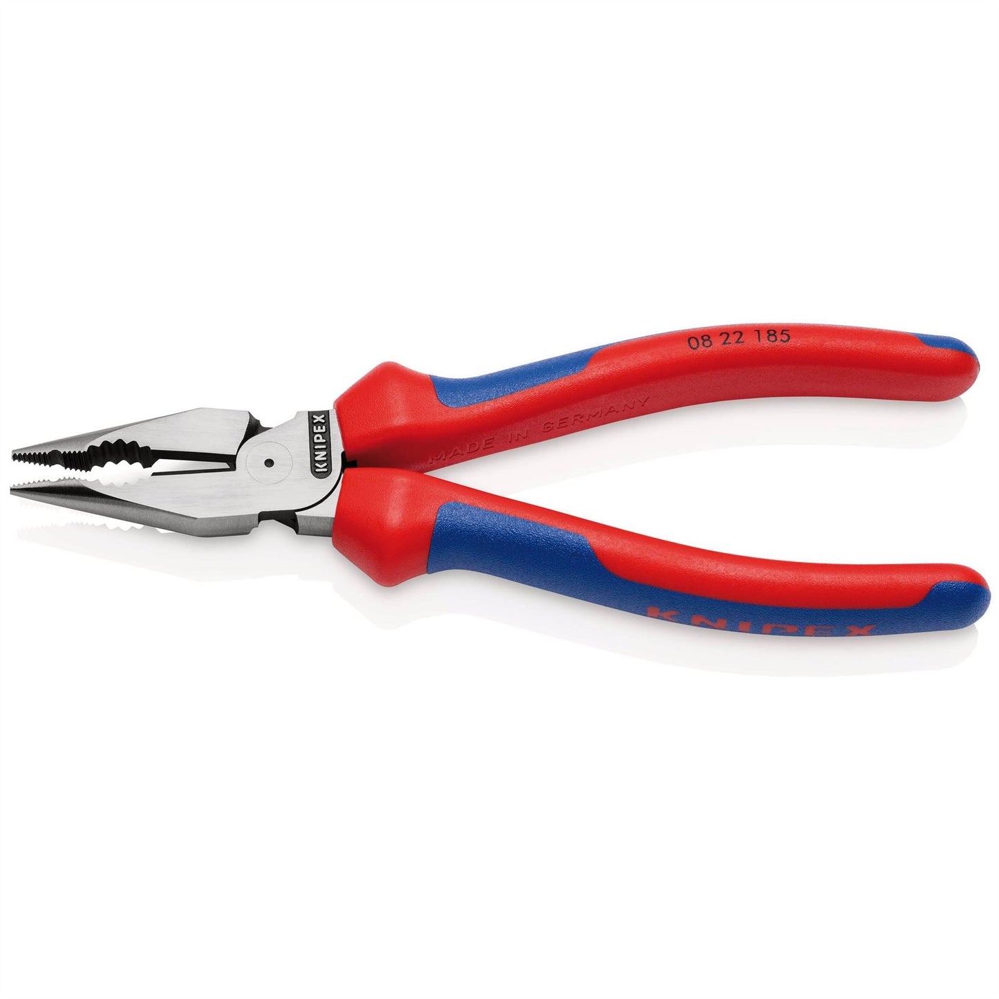 Knipex 13179 08 22 185 SB Needle-Nose Combination Pliers with multi-component grips black atramentized 185mm Draper