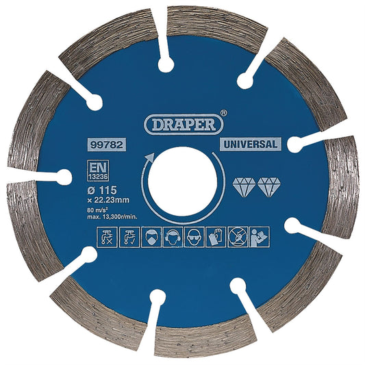 Draper 99782 Segmented Diamond Blade 115mm Draper