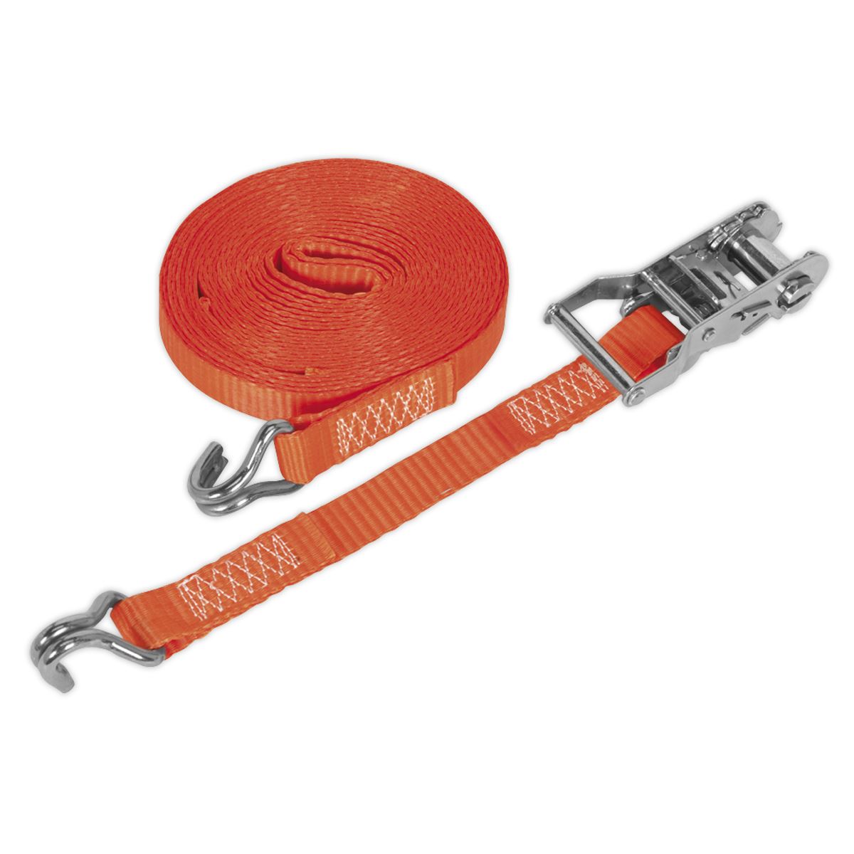 Sealey TD1510J Ratchet Strap 25mm x 10m Polyester Webbing 1500kg Breaking Strength Sealey