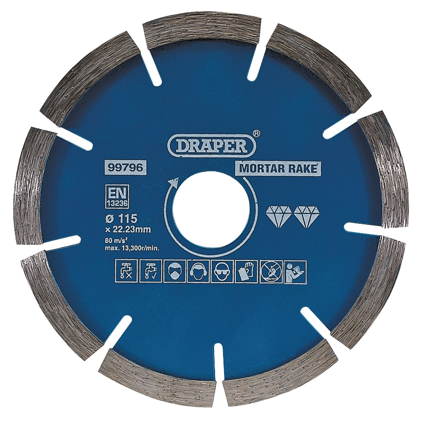 Draper 99796 Mortar Raking Diamond Blade 115mm Draper