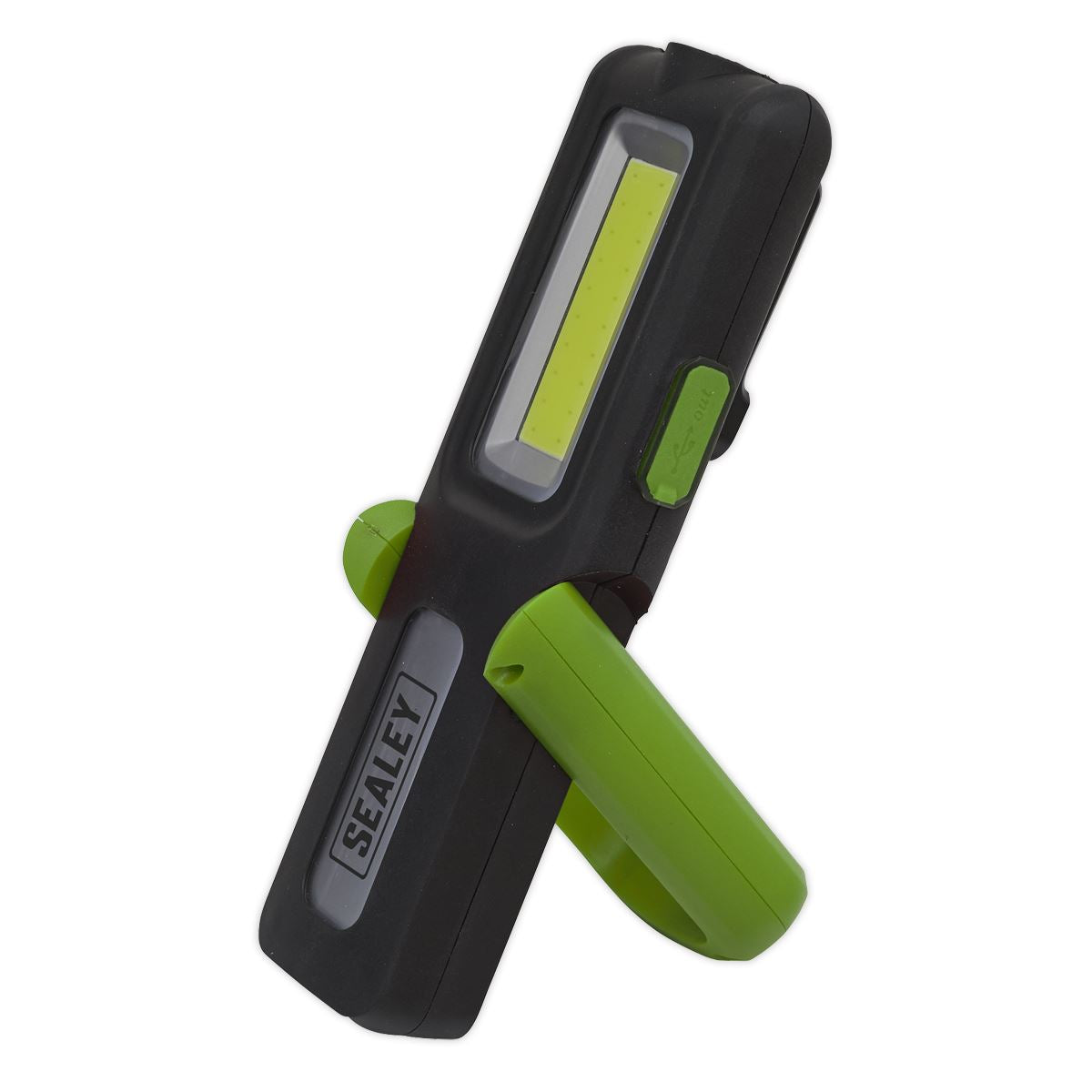 Sealey LED318G Rechargeable Inspection Light 5W COB & 3W SMD LED with Power Bank - Green Sealey