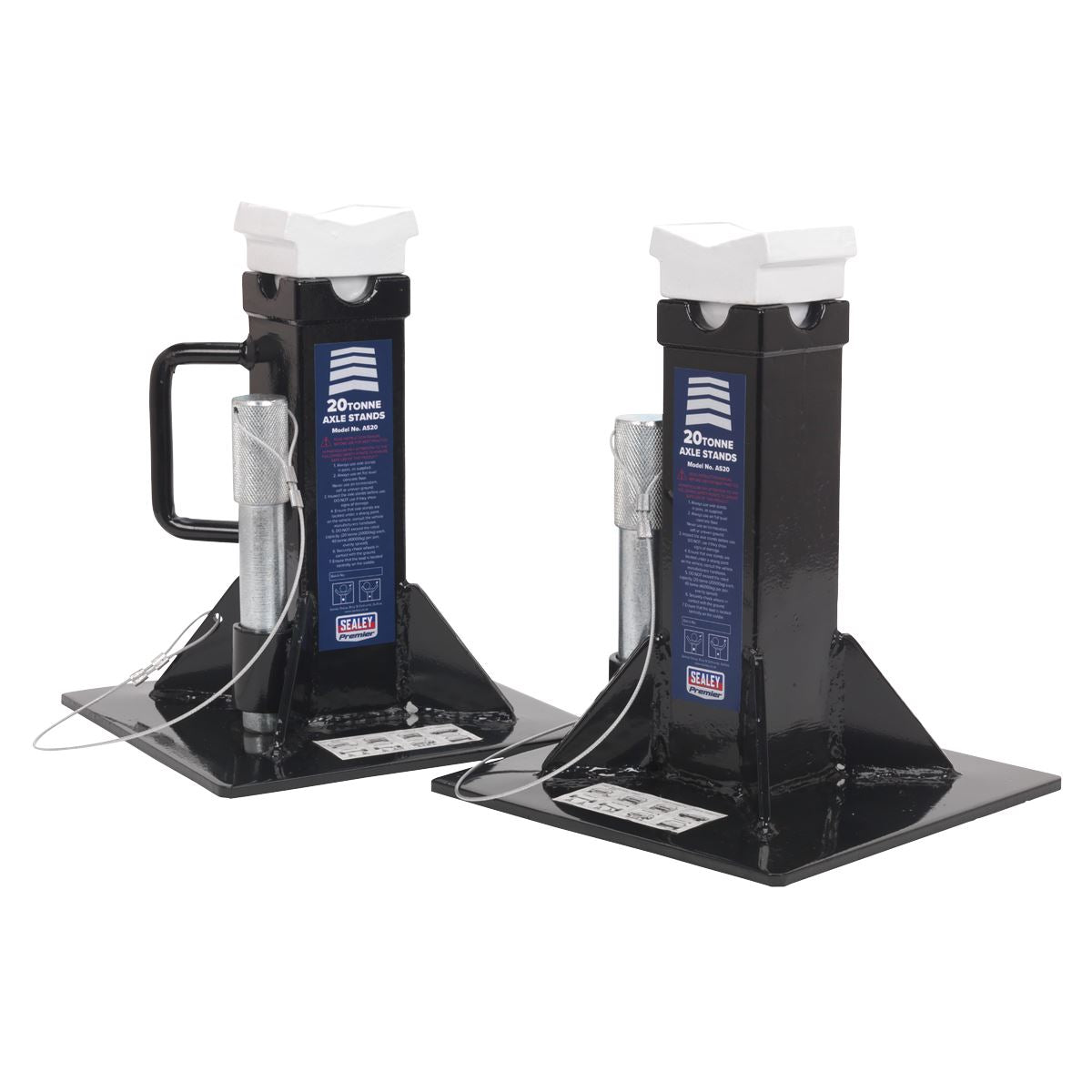 Sealey AS20 Premier Axle Stands (Pair) 20 Tonne Capacity per Stand Sealey