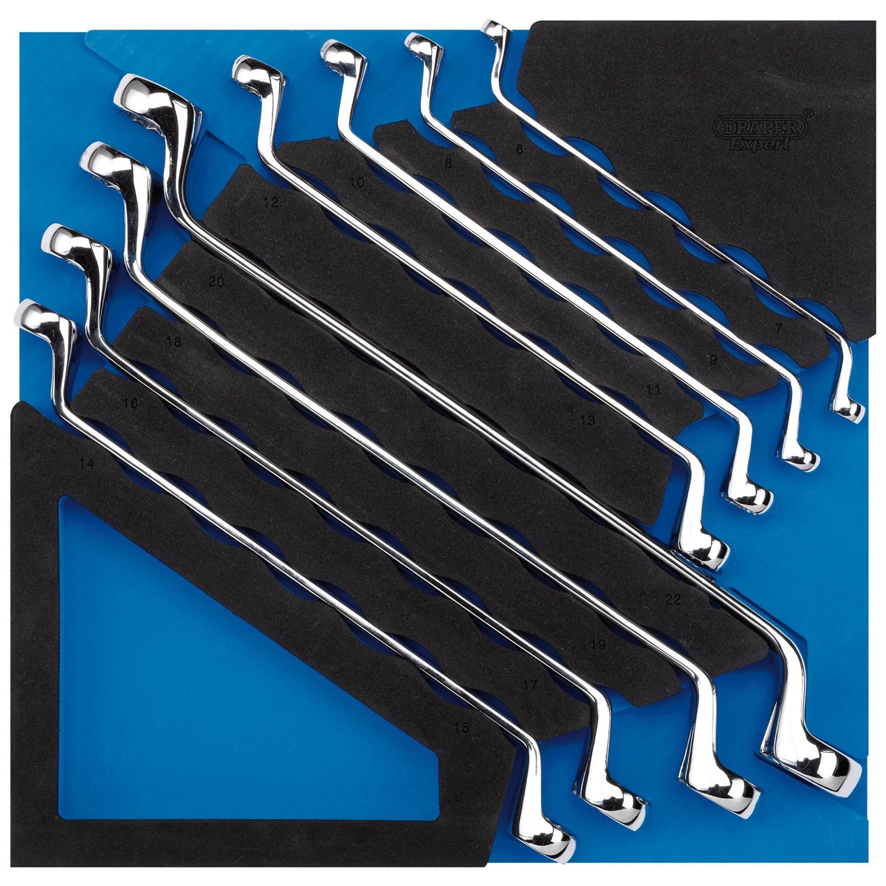 Draper 63523 Expert Ring Spanner Set in 1/2 Drawer EVA Insert Tray 8 Piece Draper