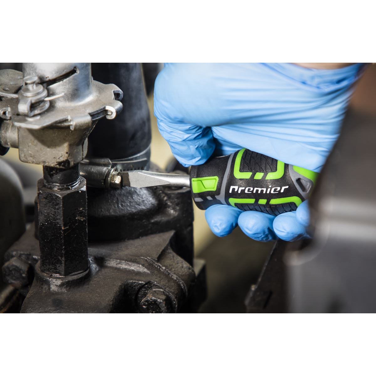 Sealey AK4328HV Screwdriver Set 3pc GripMAX® Stubby - Hi Vis Sealey