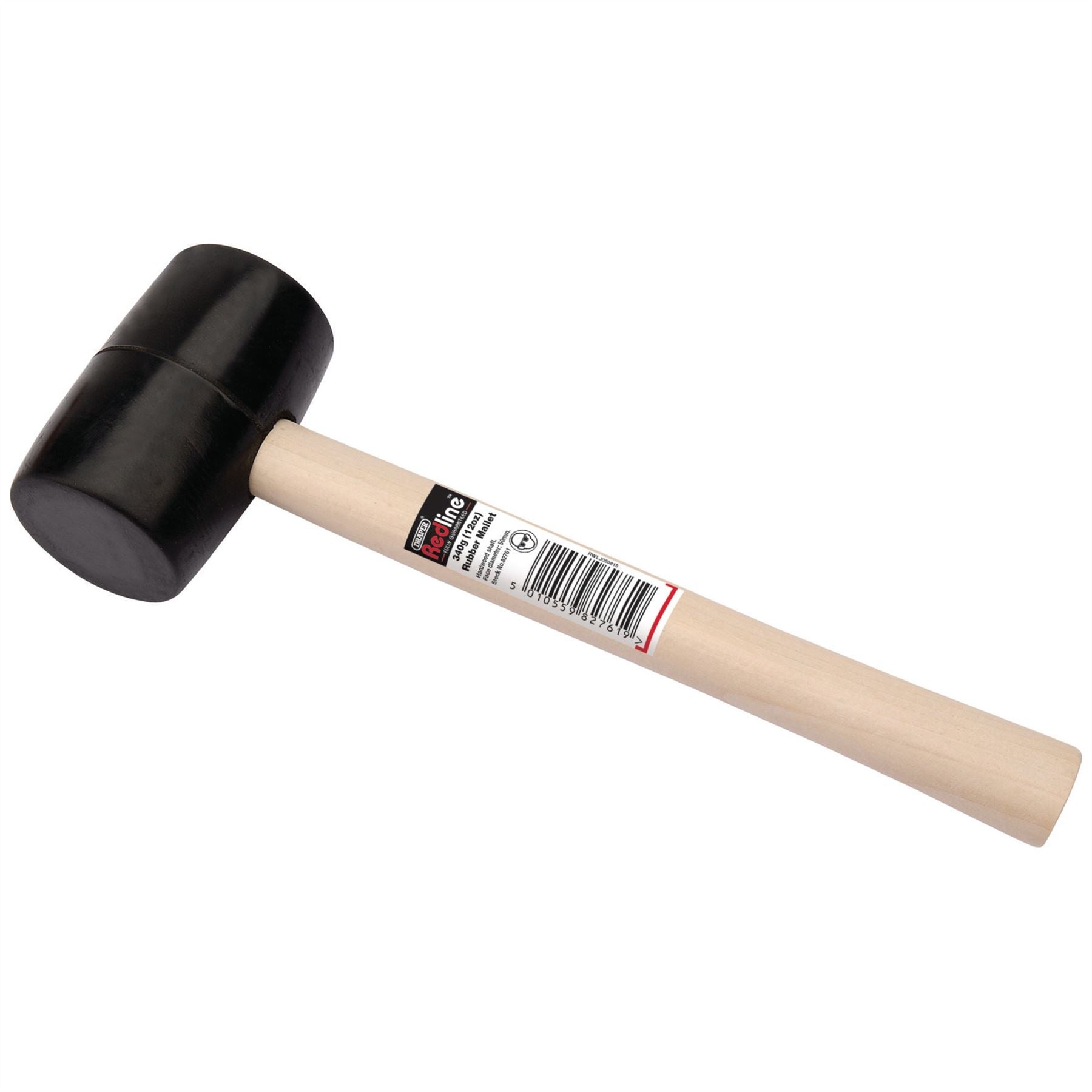 Draper 82761 Redline® Rubber Mallet with Hardwood Shaft Draper
