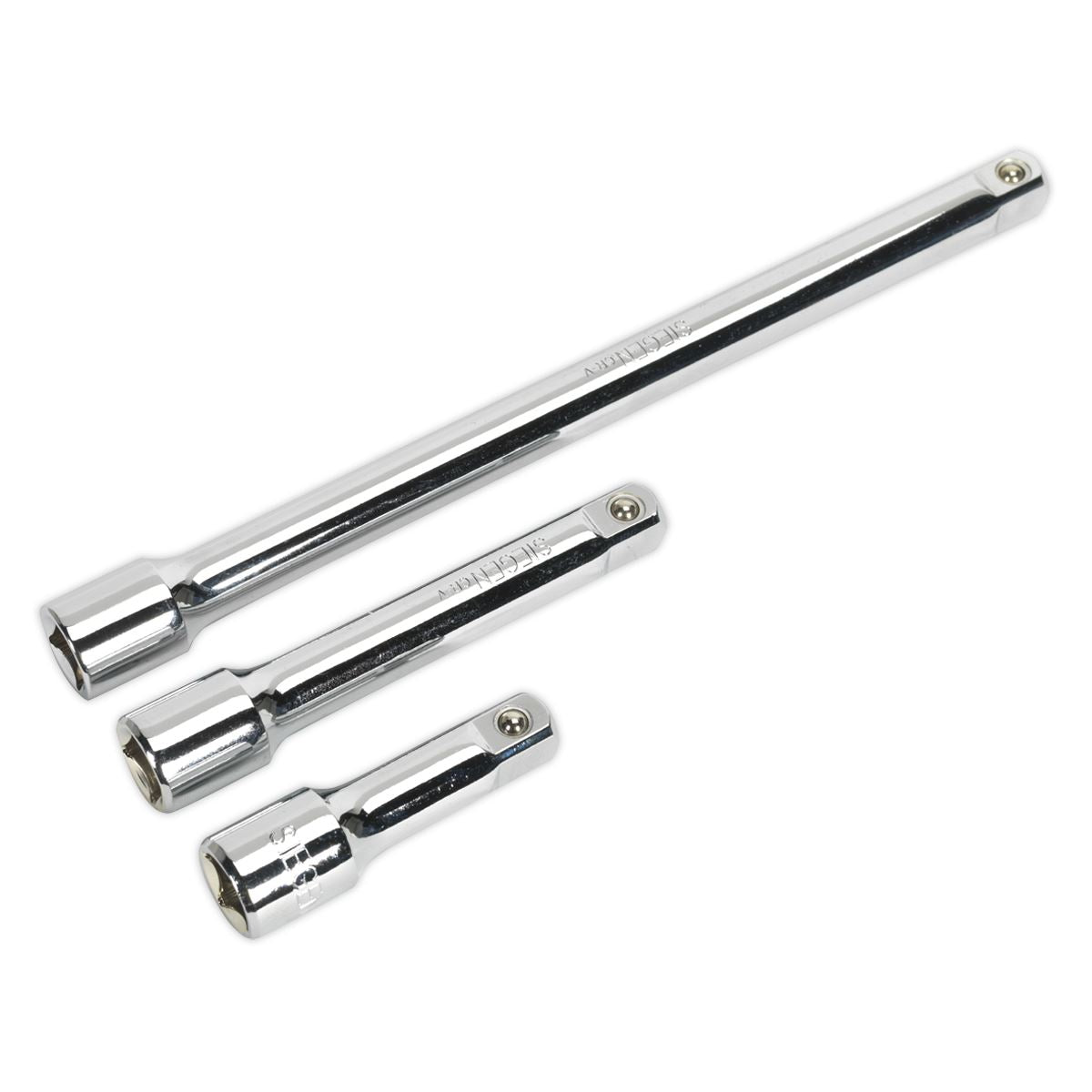 Siegen S0720 Extension Bar Set 3pc 1/2"Sq Drive Siegen