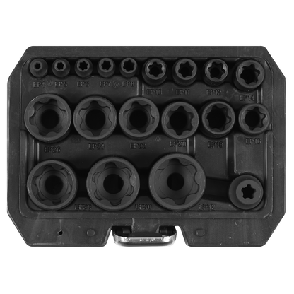 Sealey SX097 External TRX-P* Socket Set 19pc 1/4", 3/8", 1/2" Drive Sealey