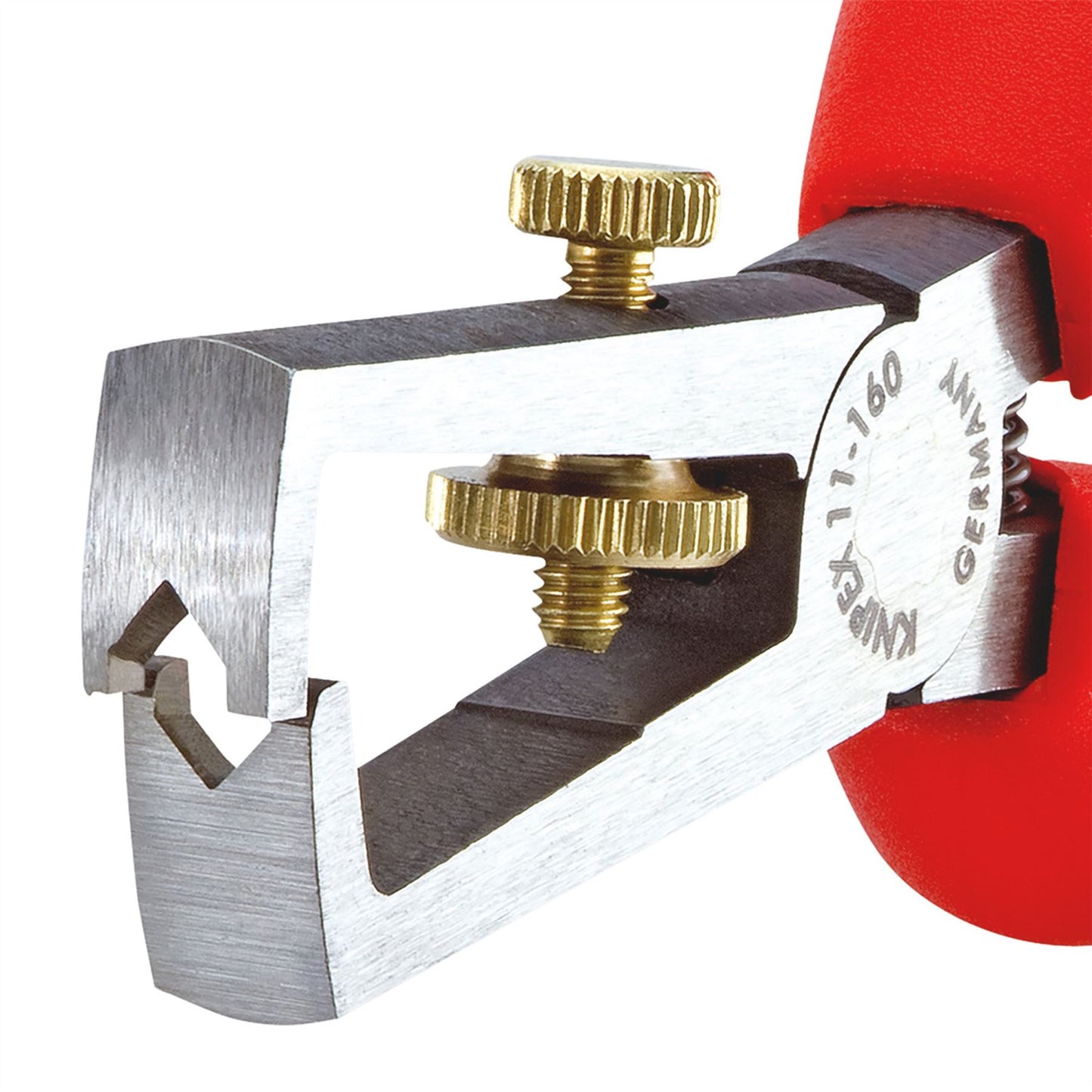 Knipex 12298 11 01 160 Insulation Stripper with opening spring universal plastic coated black atramentized 160mm Knipex