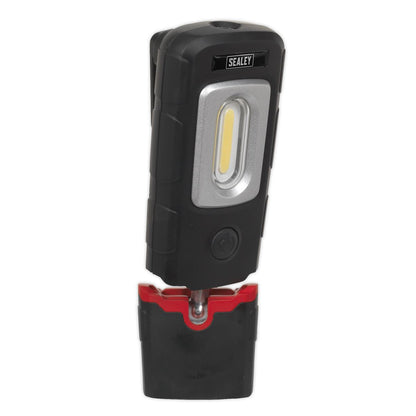 Sealey LED3601 Rechargeable 360° Inspection Light 3W COB & 1W SMD LED Black Lithium-Polymer Sealey