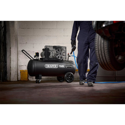Draper 55305 150L Belt-Driven Air Compressor 2.2kW/3hp Draper