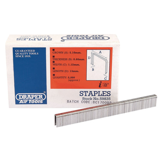 Draper 59835 Staples 13mm 5000 Draper