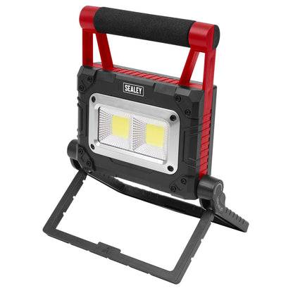 Sealey LEDFL15WS 15W COB LED Solar Powered Rechargeable Portable Floodlight Sealey