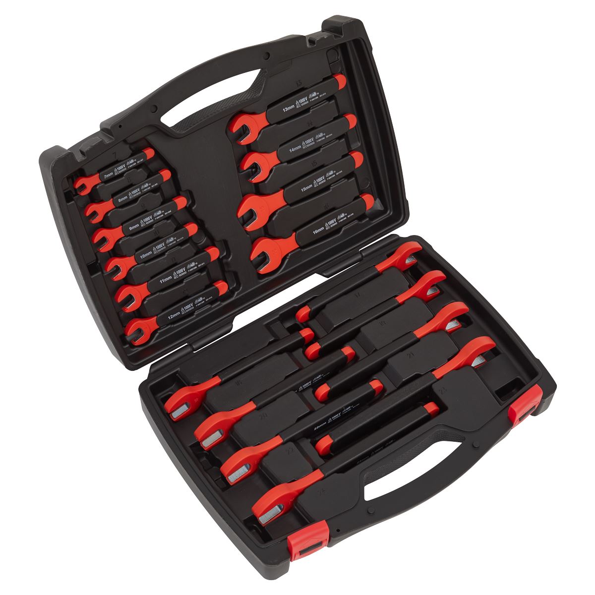 Sealey AK63172 Insulated Open-End Spanner Set 18pc VDE Approved Sealey
