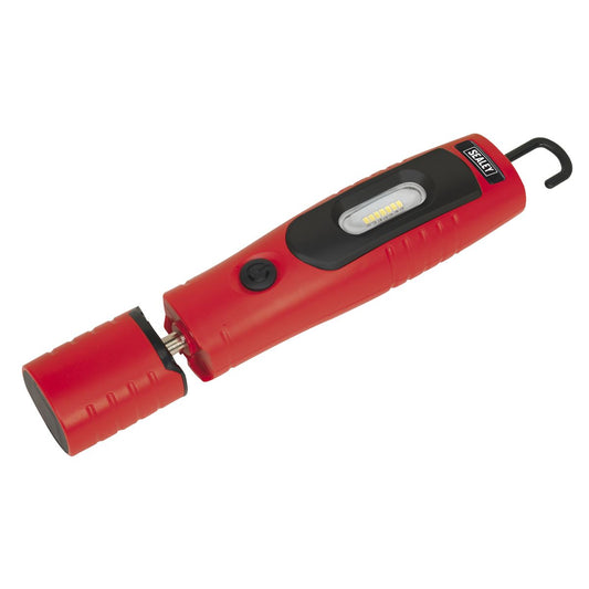 Sealey LED3602R Rechargeable 360° Inspection Light 4W & 3W SMD LED Red Lithium-ion Sealey