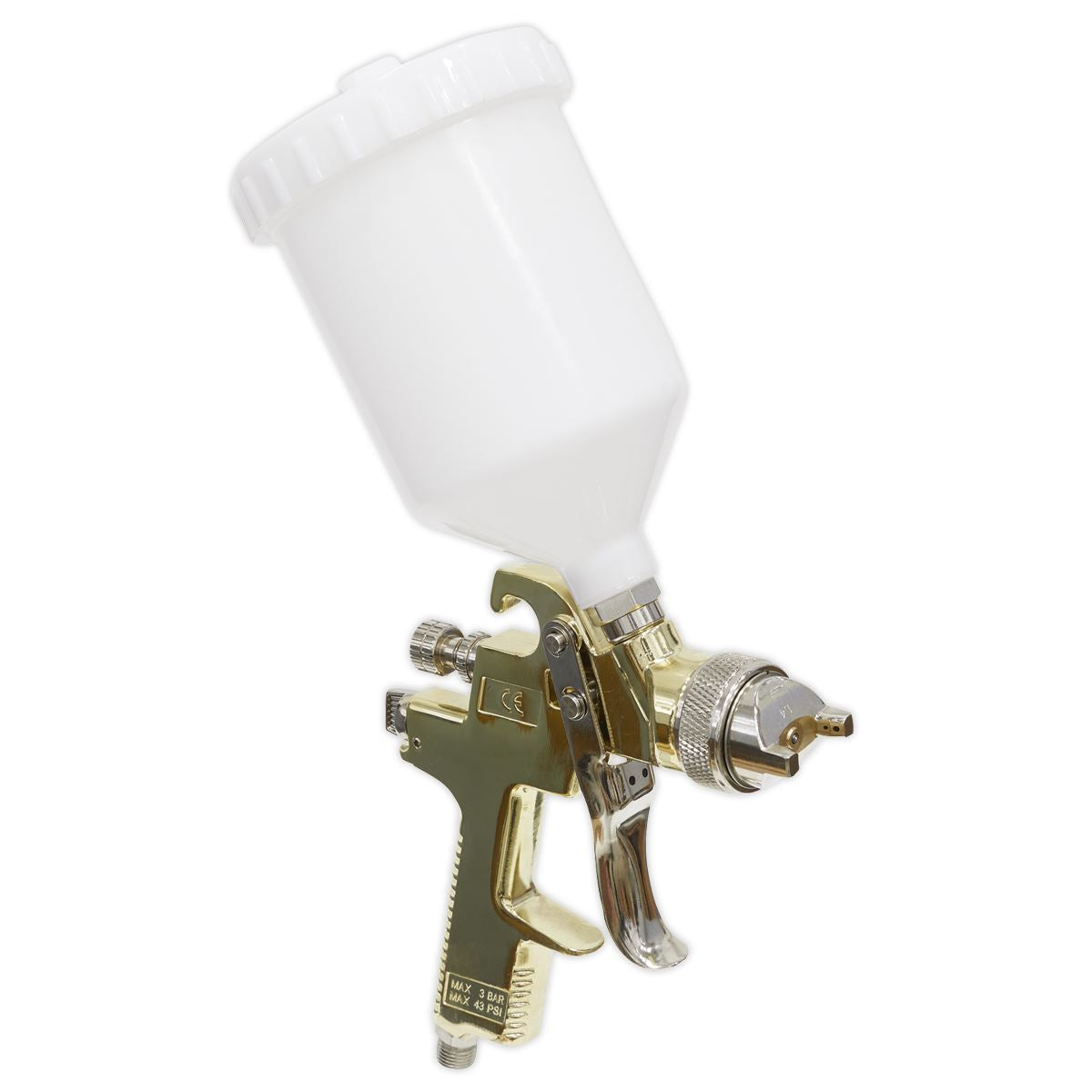 Sealey S701G Gravity Feed Spray Gun - 1.4mm Set-Up Gold Series Sealey