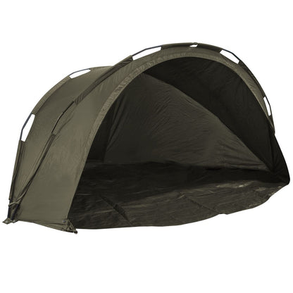 Dellonda DL76 Fishing Bivvy Carp Tent Lightweight 2-Man Waterproof & UV Protection Quick Assembly Pre-Threaded Poles with Ground Sheet & Heavy Duty Ground Pegs Dellonda