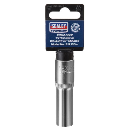 Sealey S1213D WallDrive® Socket 13mm Deep 1/2"Sq Drive Sealey
