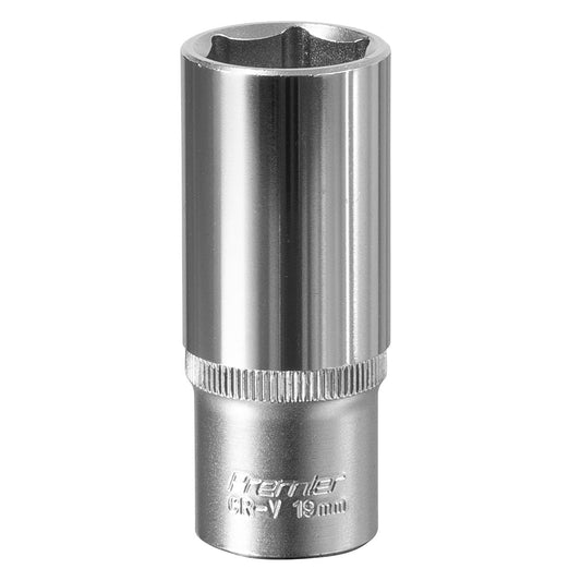 Sealey S3819D WallDrive® Socket 19mm Deep 3/8"Sq Drive Sealey